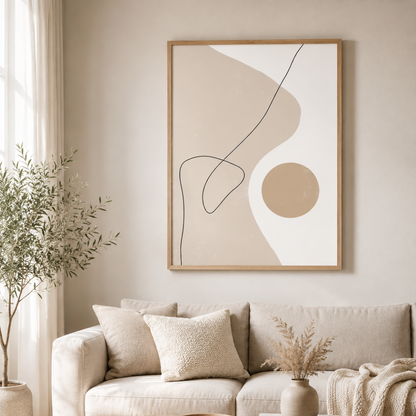 Sand Drift Minimal Abstract Canvas Print