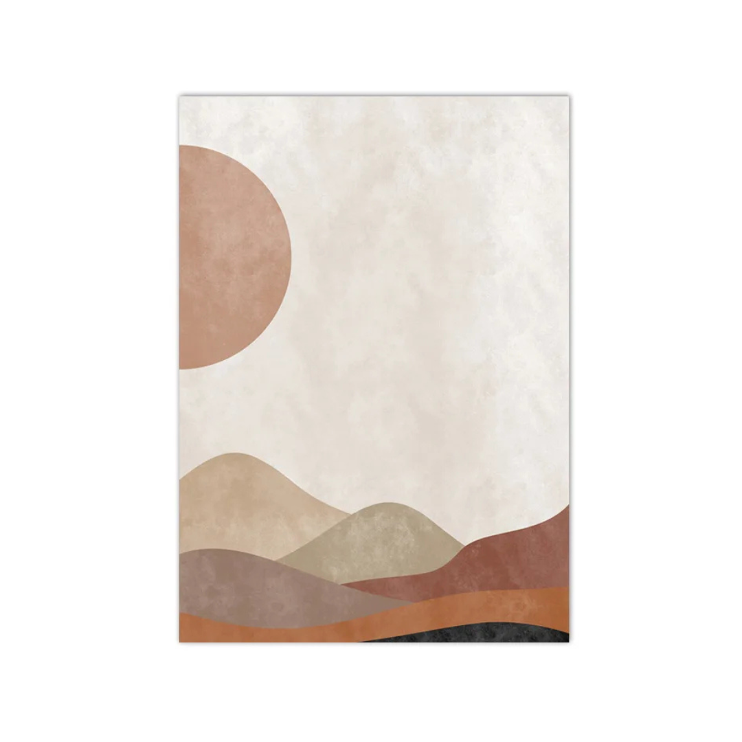 Desert Sun Layers Abstract Canvas Print