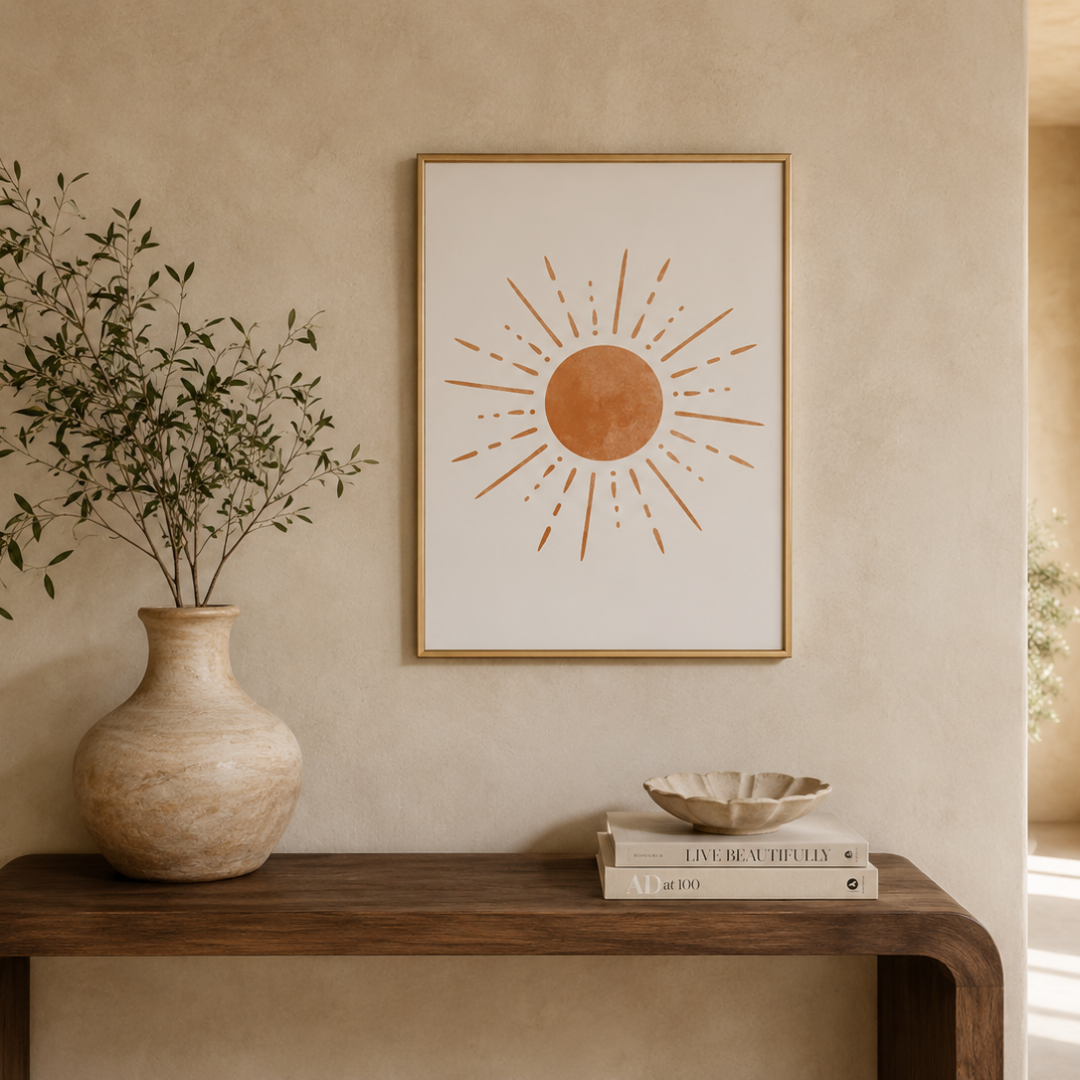 Golden Sol Boho Sun Canvas Print