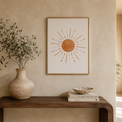 Golden Sol Boho Sun Canvas Print