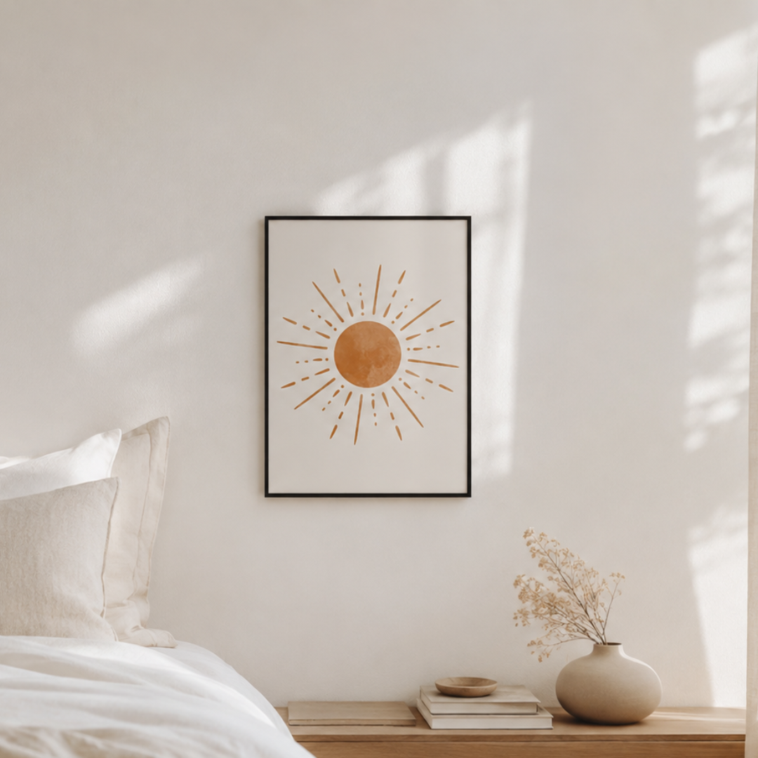 Golden Sol Boho Sun Canvas Print