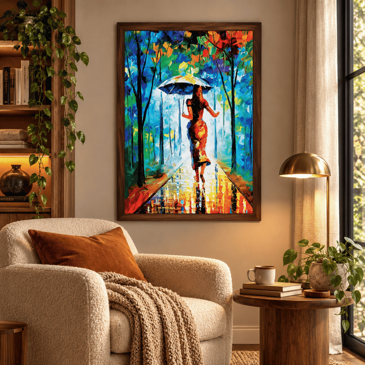 Rainlight Stroll Canvas Print