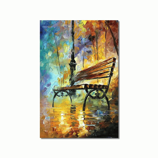 After The Rain Park Bench Canvas Print