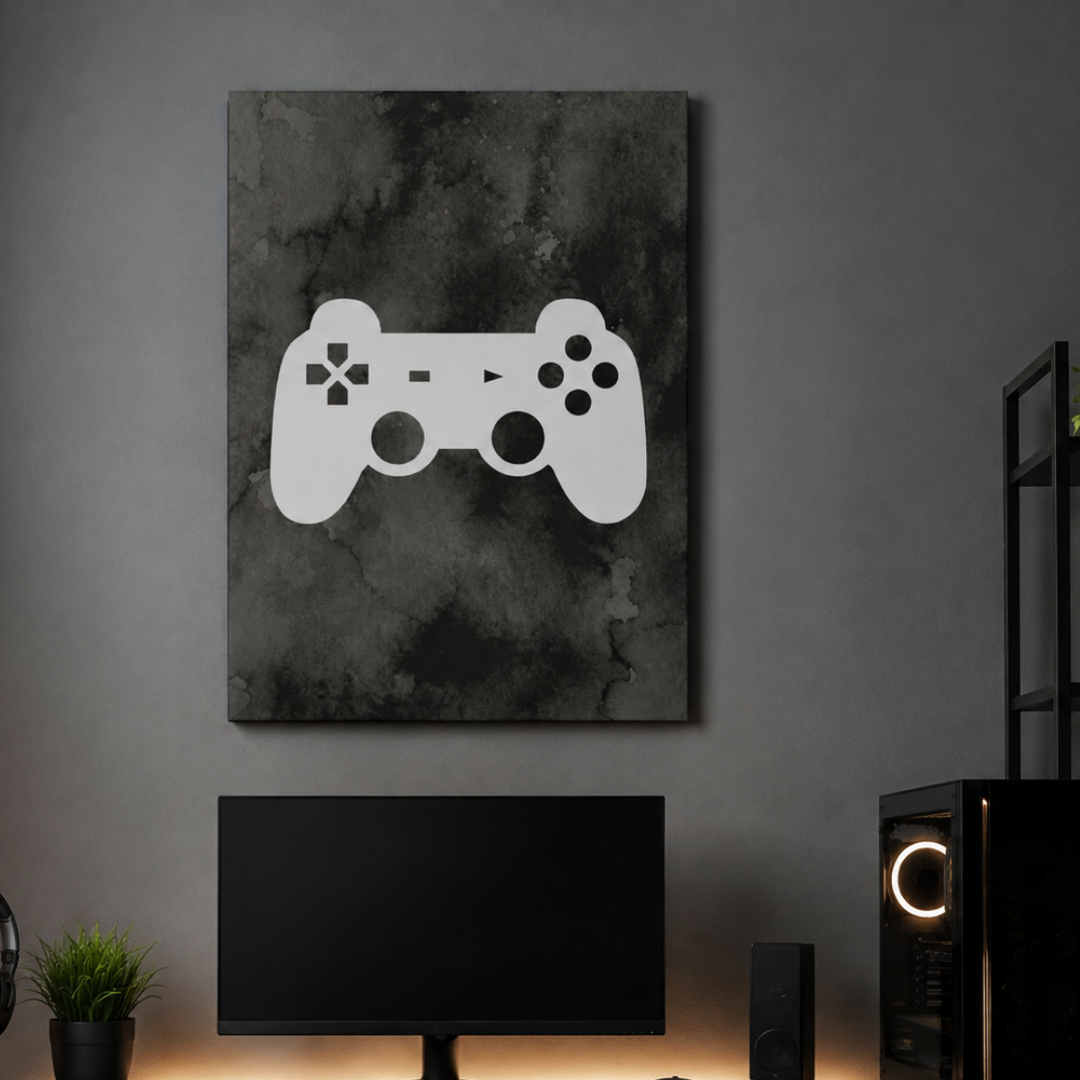 Press Start Gaming Controller Canvas Print