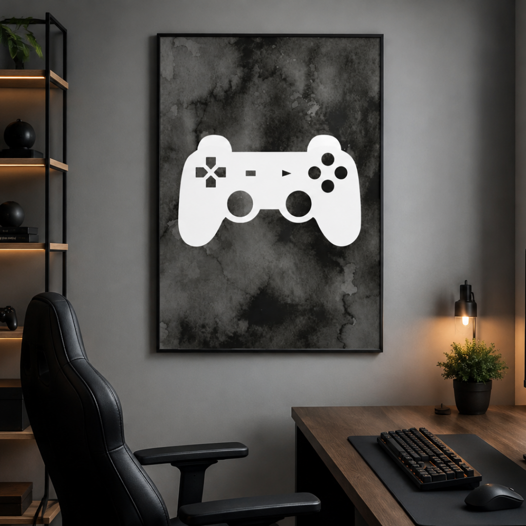 Press Start Gaming Controller Canvas Print