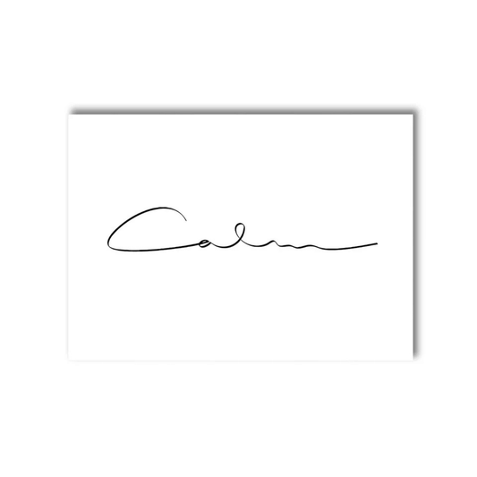 Calm Script Minimalist Canvas Print