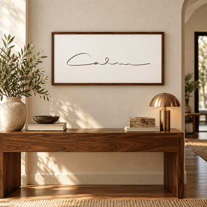 Calm Script Minimalist Canvas Print
