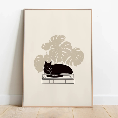 Vinyl Cat Club Canvas Print