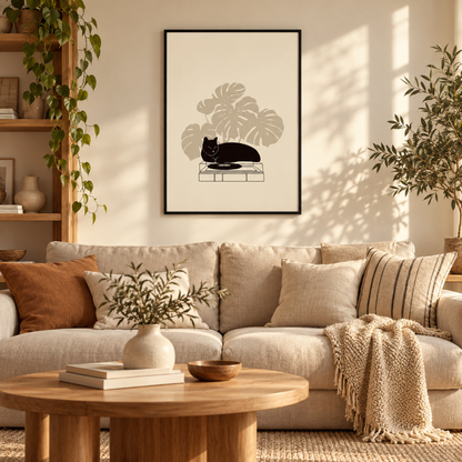 Vinyl Cat Club Canvas Print