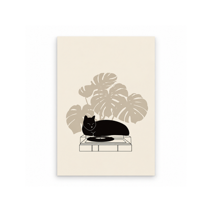 Vinyl Cat Club Canvas Print