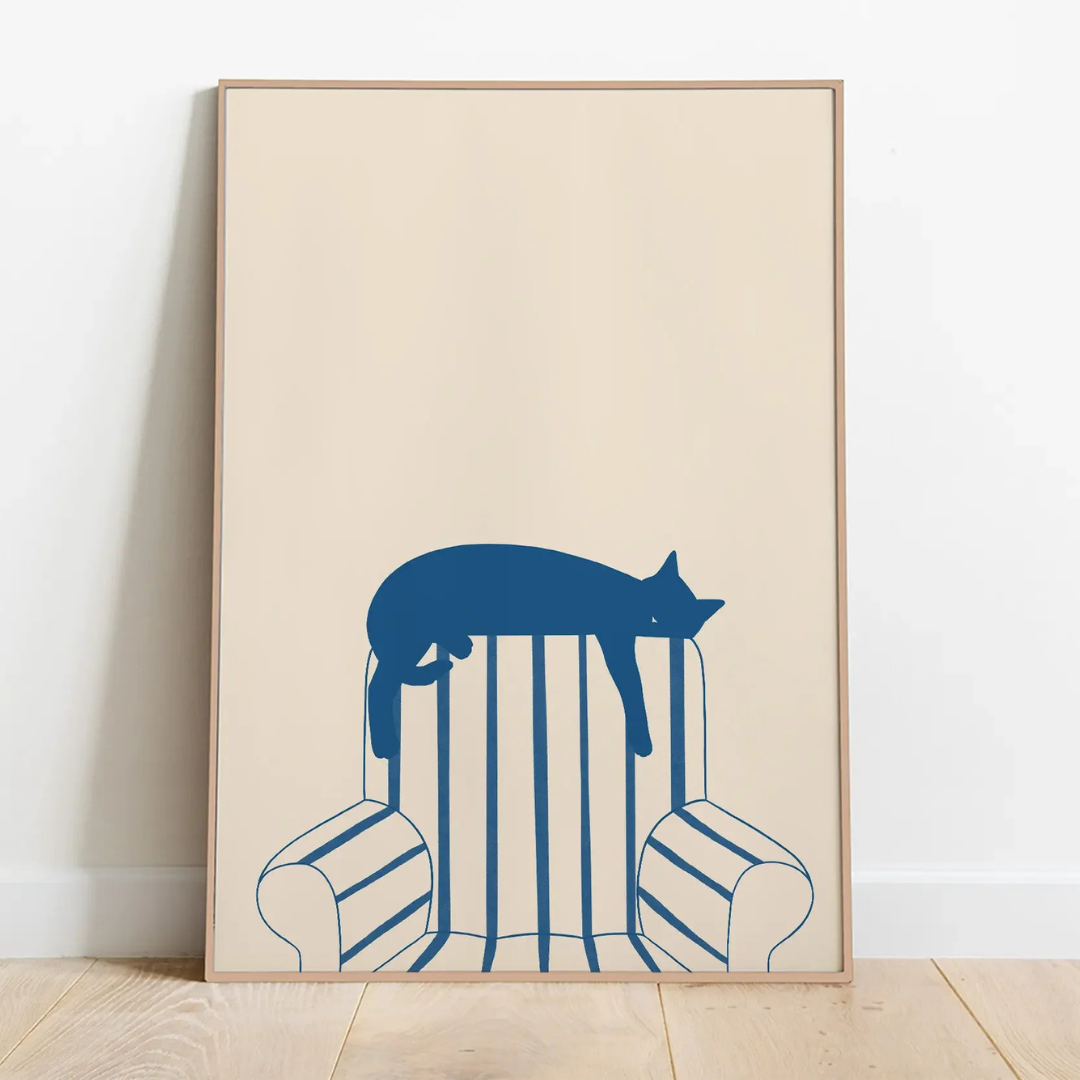 Chair Thief Cat Canvas Print