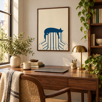 Chair Thief Cat Canvas Print