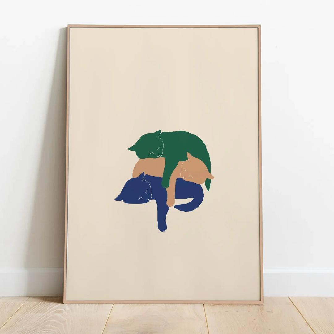 Cat Nap Stack Canvas Print