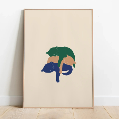 Cat Nap Stack Canvas Print
