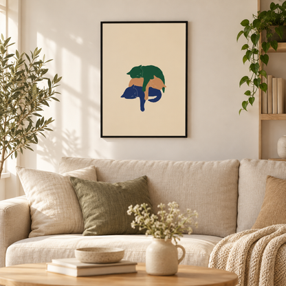 Cat Nap Stack Canvas Print