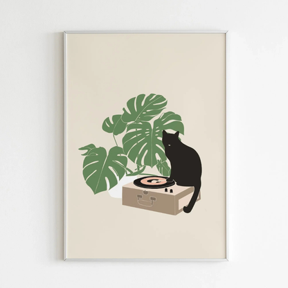 Cat On Rotation Canvas Print