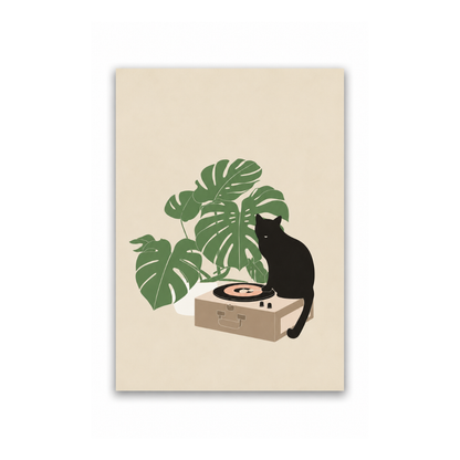 Cat On Rotation Canvas Print
