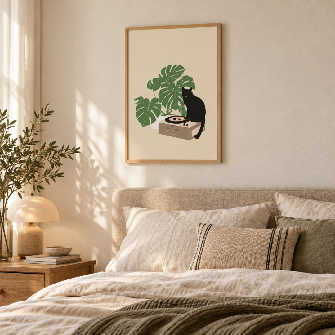 Cat On Rotation Canvas Print