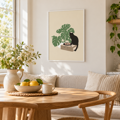 Cat On Rotation Canvas Print
