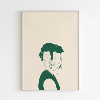 Crowned By A Cat Canvas Print