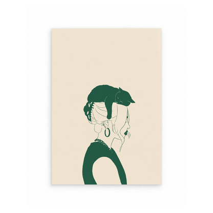 Crowned By A Cat Canvas Print