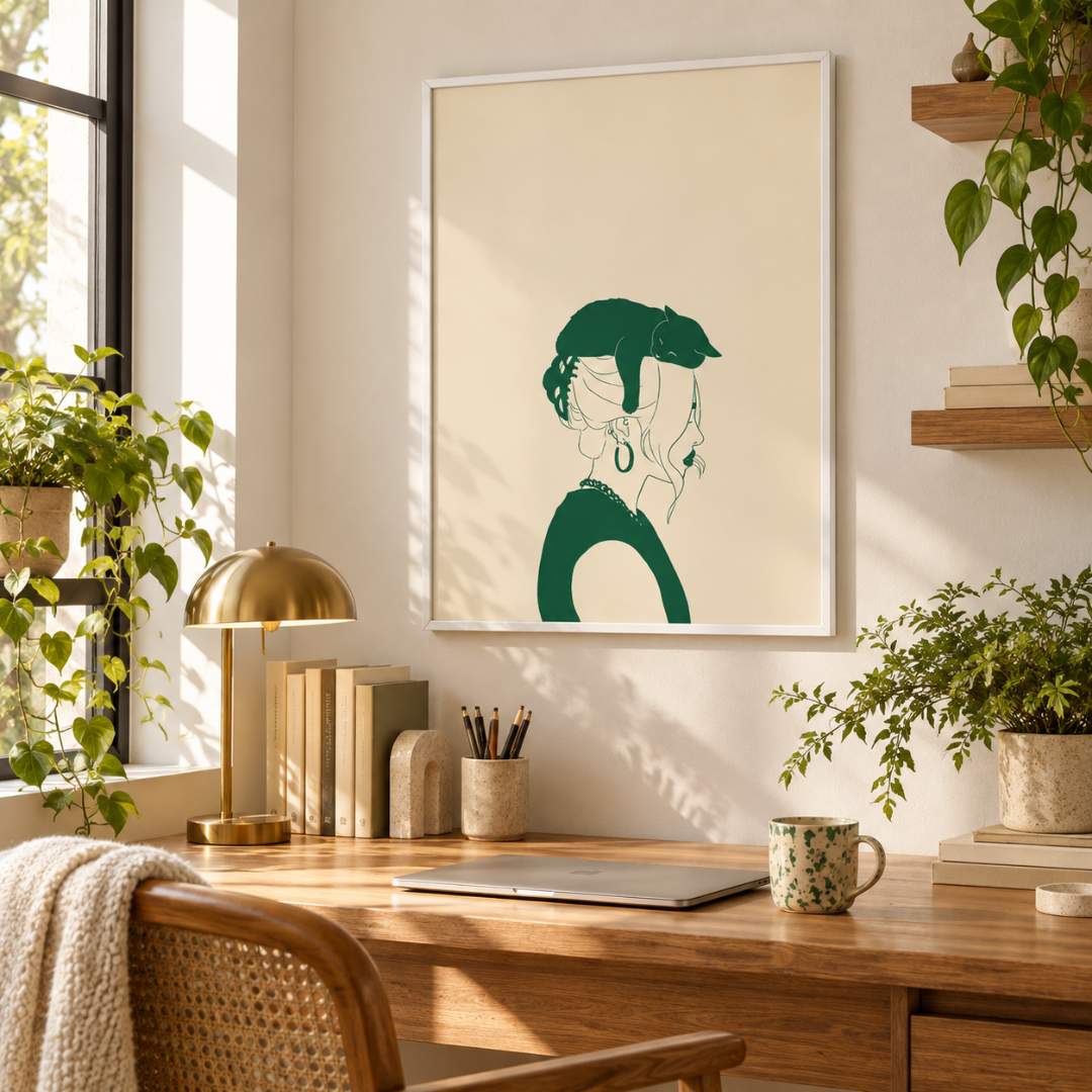Crowned By A Cat Canvas Print