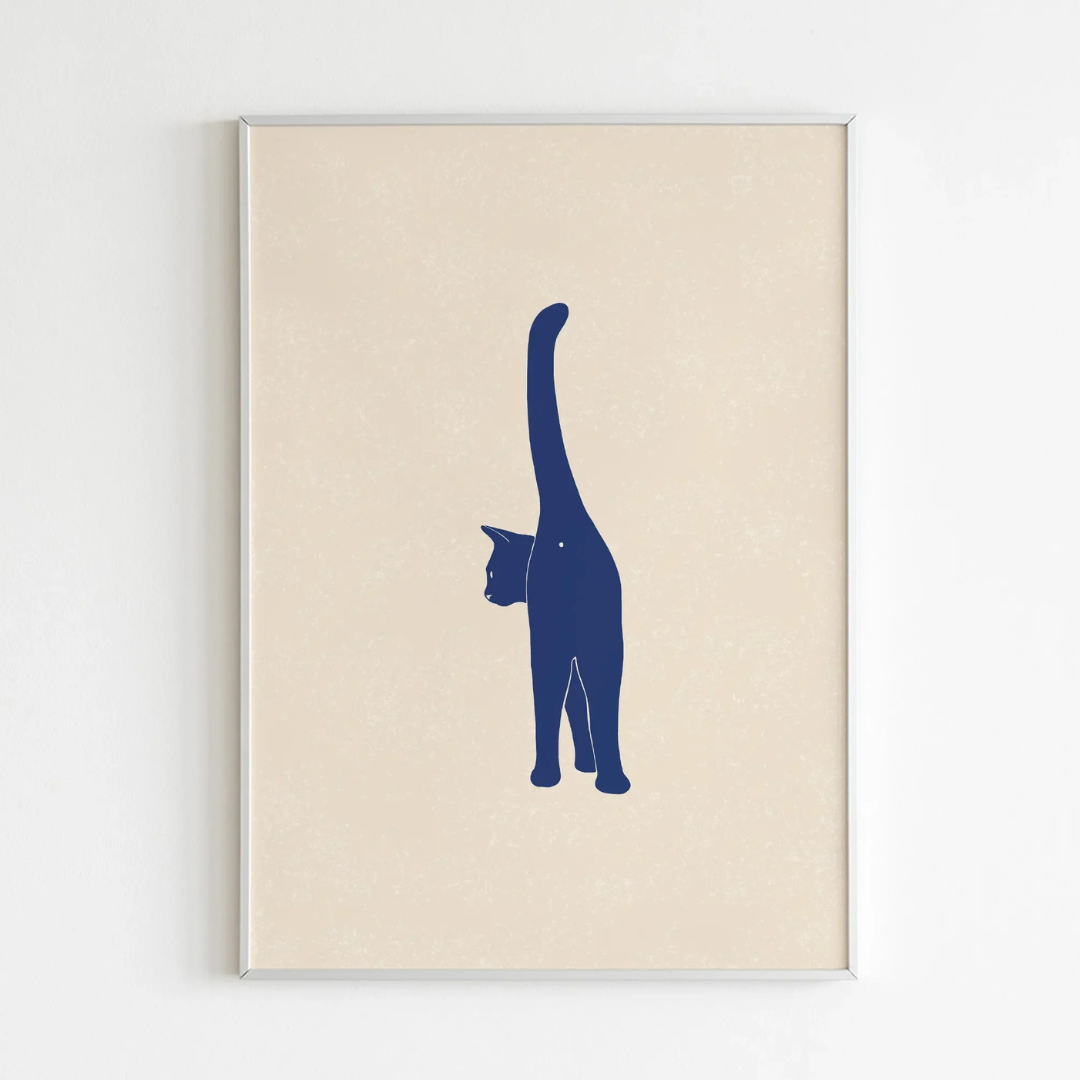 Tail Up Cat Canvas Print