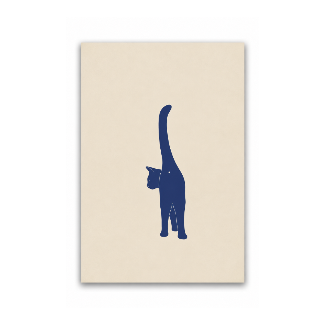 Tail Up Cat Canvas Print