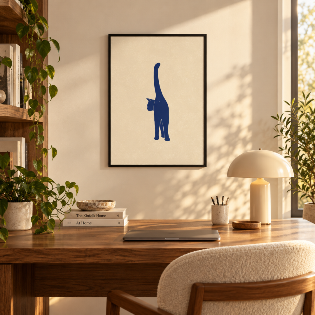 Tail Up Cat Canvas Print