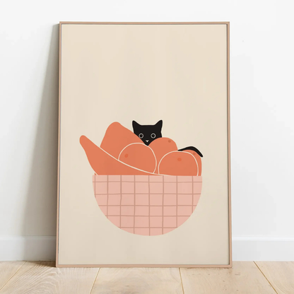 Citrus Bandit Cat Canvas Print