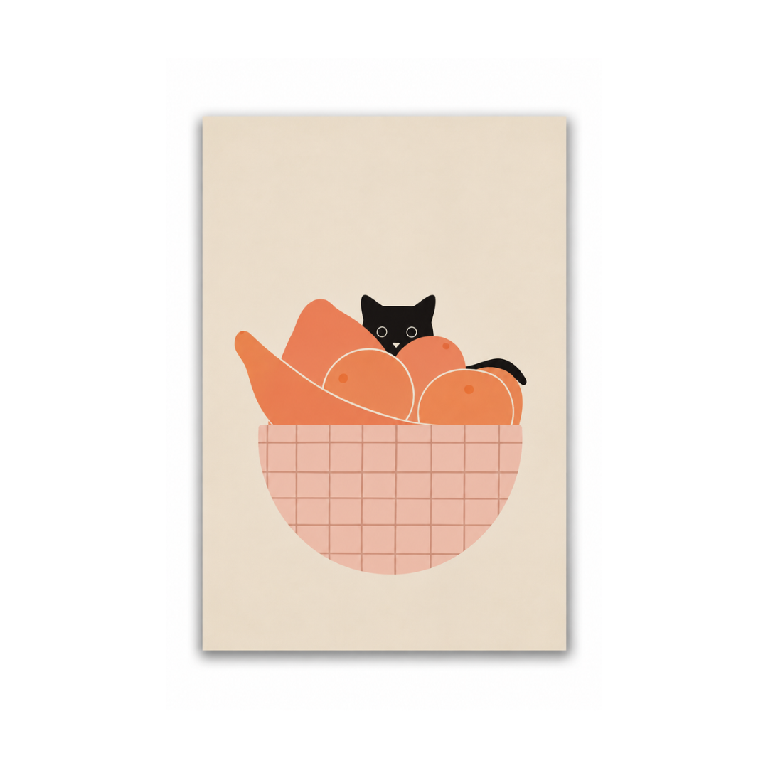 Citrus Bandit Cat Canvas Print