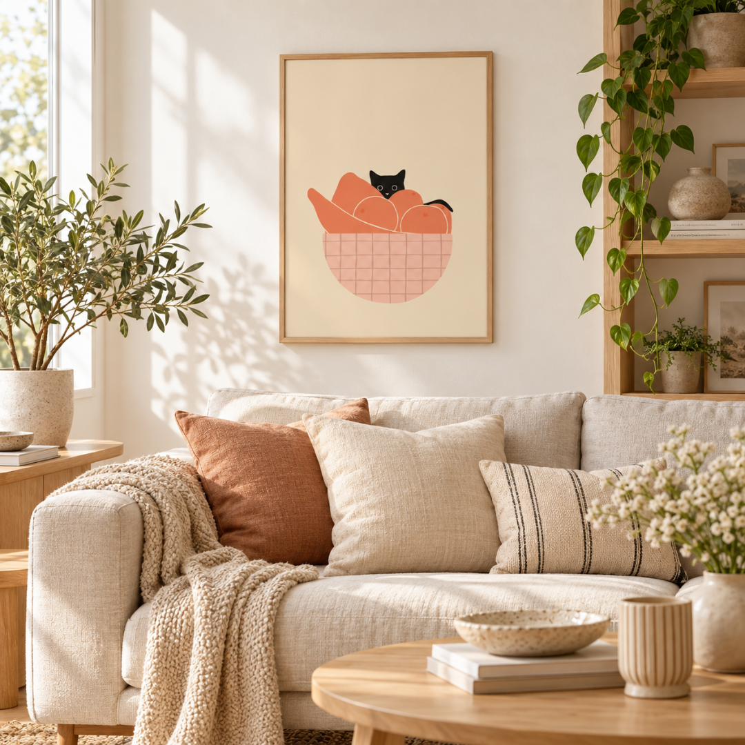 Citrus Bandit Cat Canvas Print