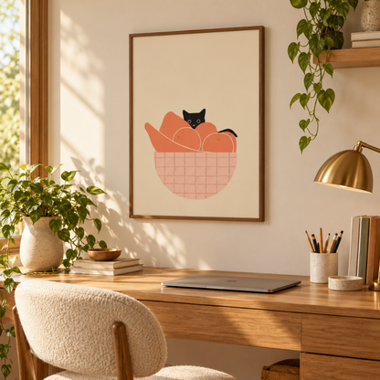 Citrus Bandit Cat Canvas Print