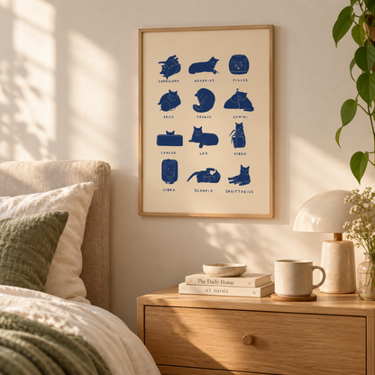 Catstrology Zodiac Canvas Print