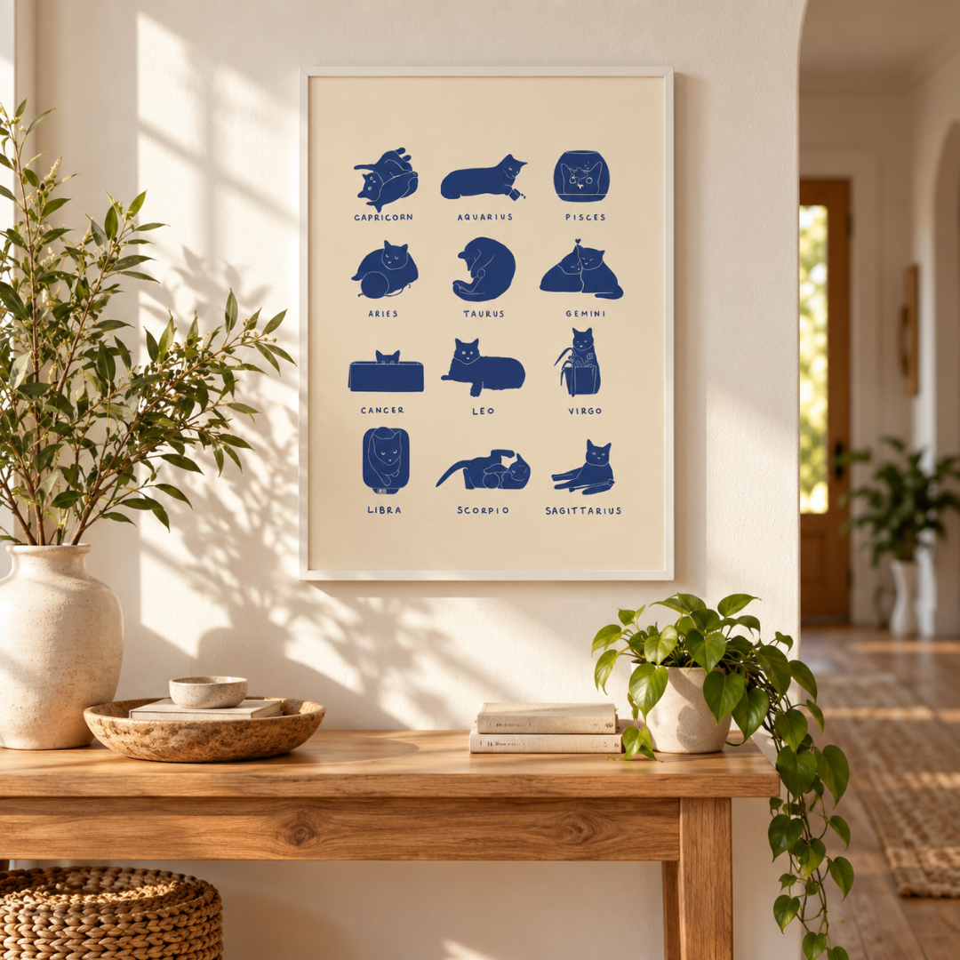 Catstrology Zodiac Canvas Print