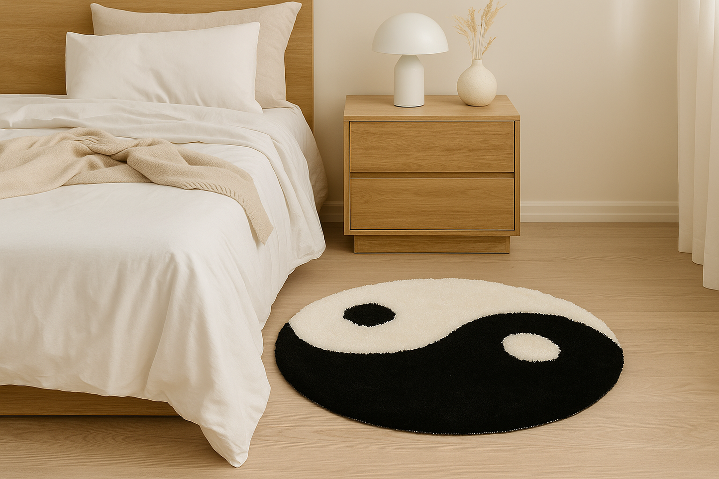Yin Yang Circle Rug