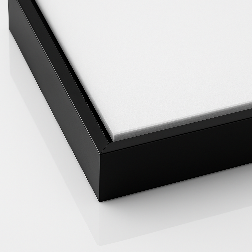 Black Wooden Floating Canvas Frame