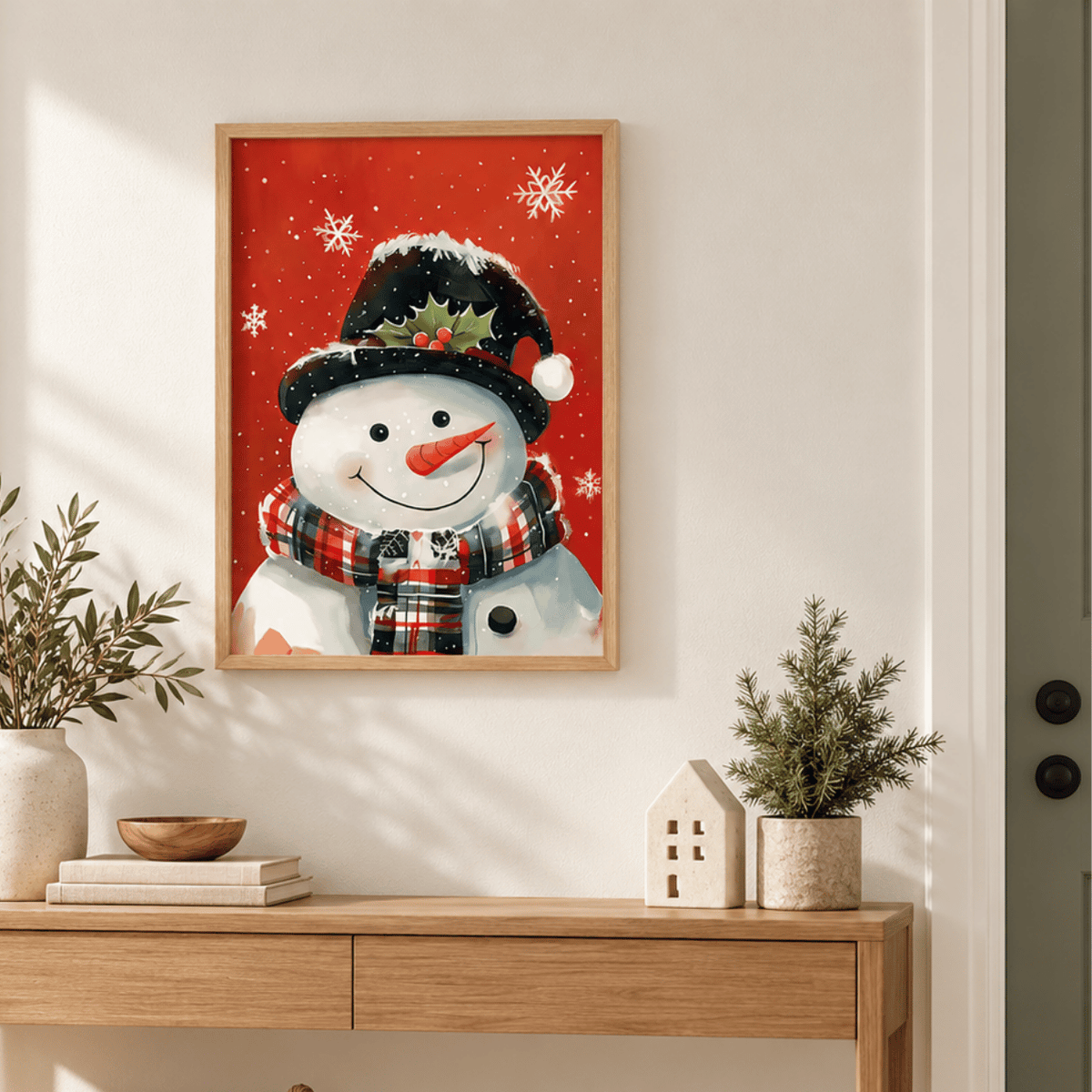 Festive Snowman Cheer Canvas Print