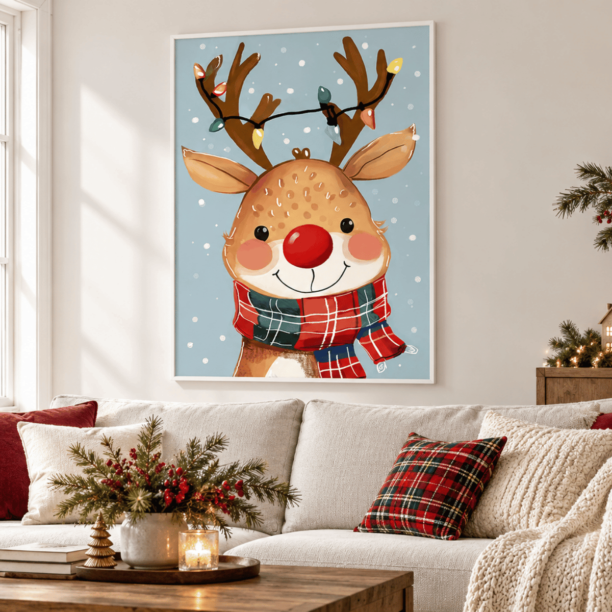 Rudolph’s Christmas Lights Canvas Print