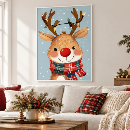 Rudolph’s Christmas Lights Canvas Print