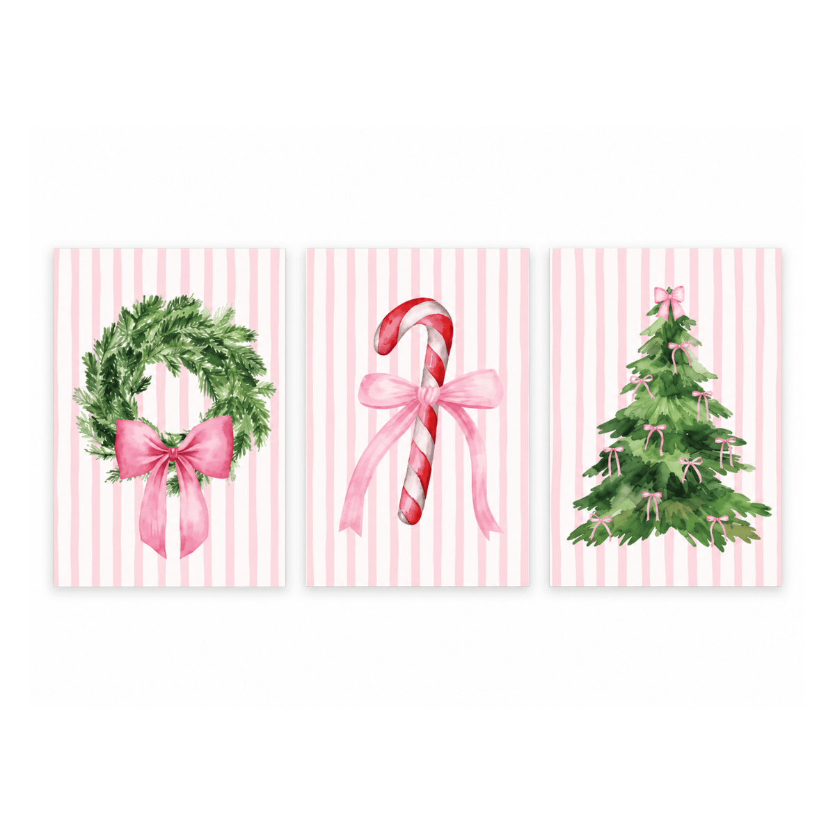 Pretty In Pink Christmas Trio Poster Pack