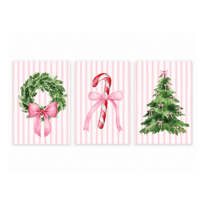 Pretty In Pink Christmas Trio Poster Pack