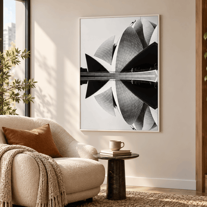 Lotus Temple Reflection Canvas Print