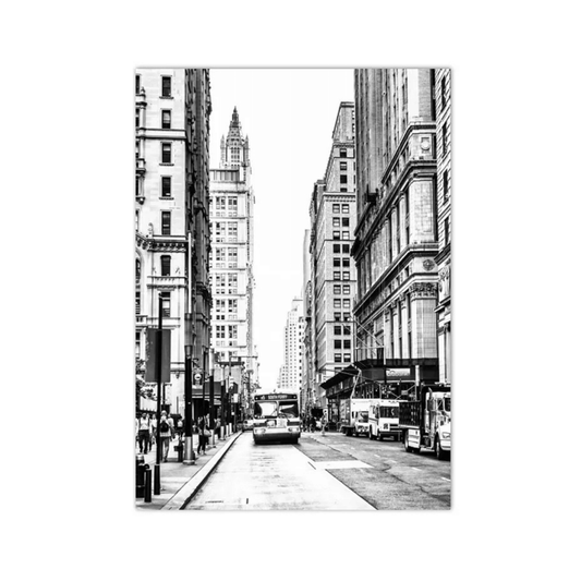Manhattan Street Canyon Canvas Print