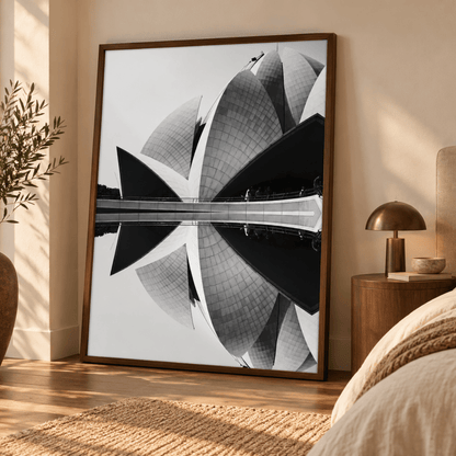 Lotus Temple Reflection Canvas Print