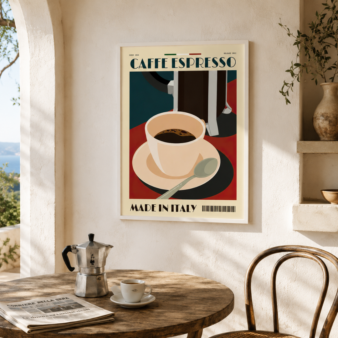 Italian Caffè Espresso Retro Canvas Print
