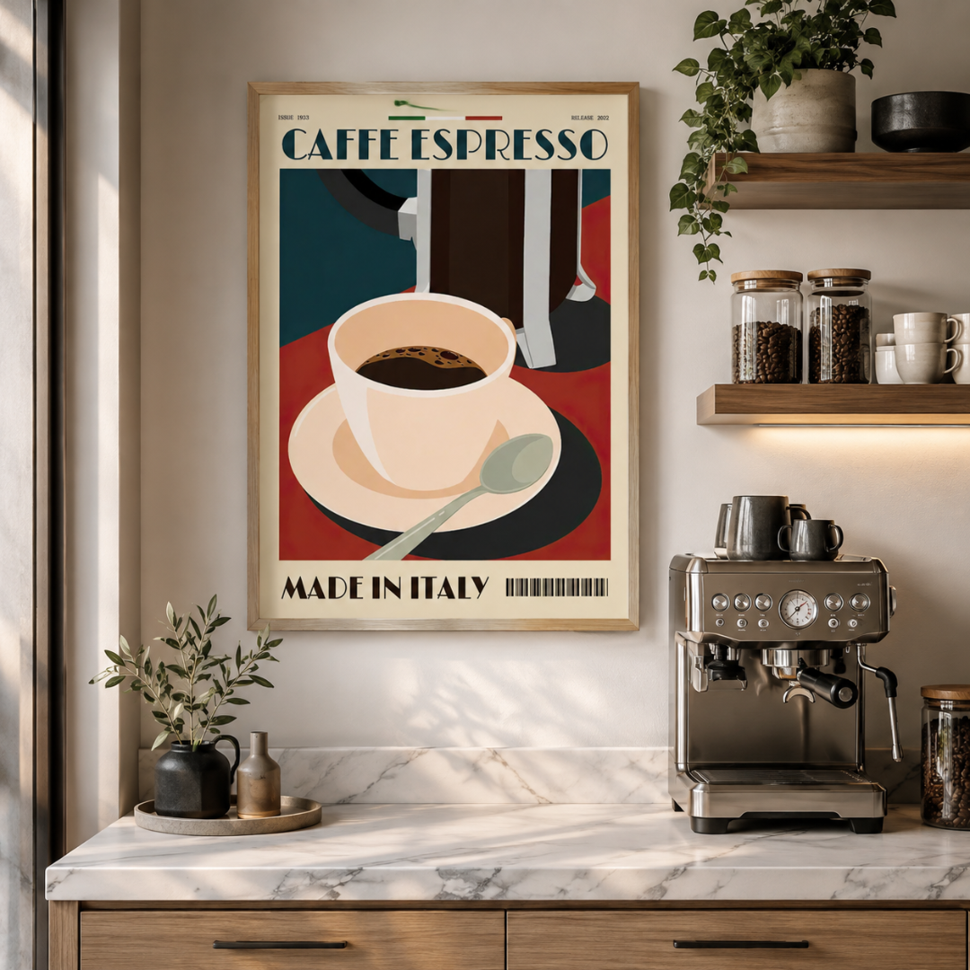 Italian Caffè Espresso Retro Canvas Print