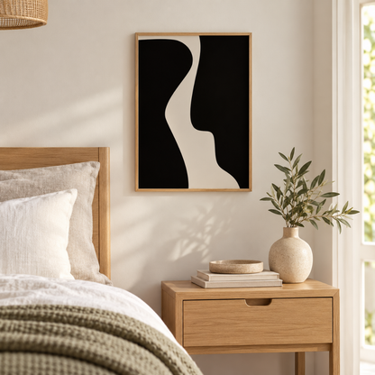 Contour Divide Abstract Canvas Print
