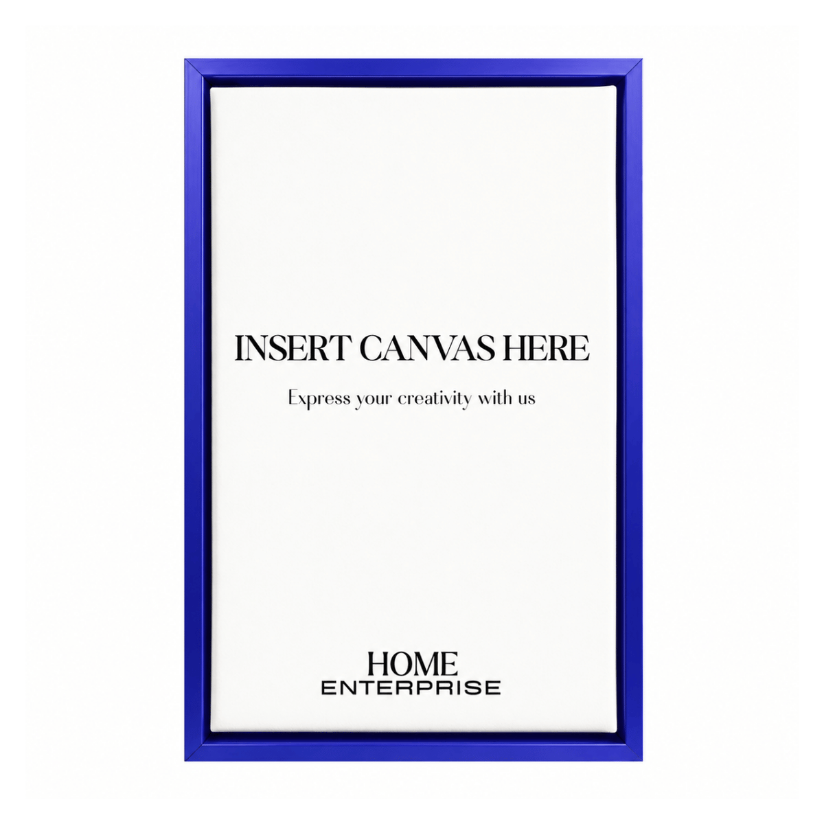 Deep Blue Metal Floating Canvas Frame