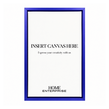 Deep Blue Metal Floating Canvas Frame